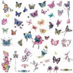 Temporary Butterfly Tattoos 30 Sheets Butterfly Fake Tattoos Butterfly Temporary Tattoo Stickers Butterfly Stickers, Colorful Butterfly Flowers T