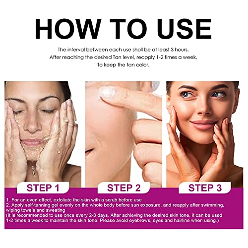 Extreme Dark Intensive Tanning Luxe Gel,Extreme Dark Intensive Tanning, Sunbed Tanning Accelerator,Peachapple Tanning Gel, Intensive Soft Brown T