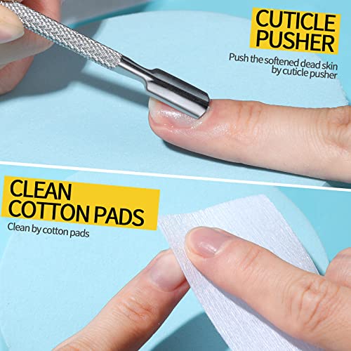 Cuticle Remover Tools Set with Cuticle Trimmer, Cuticle Pusher, Teenitor Cuticle Softener and Remover, Cuticle Oil, Nail File Buffer, Cuticle Nip