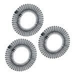 Flexi Comb Flexiband Headband, Anti Snap Black Spider Hairband Grip Circle Headbands Zig-zag Headband Stretch Hair Comb Hair Bands - Set of 3