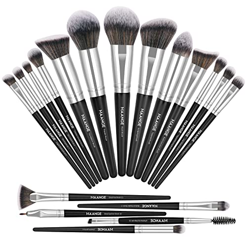 Makeup Brushes MAANGE 18 Pcs Professional Makeup Brush Set Premium Synthetic Face Kabuki Make Up Brushes Foundation Brush Blush Powder Eye Shadow