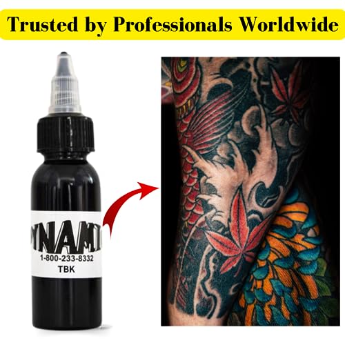 Dynamic Triple Black Tattoo Ink, Bold and Vibrant Shades for Your Artistic Expression 30 ml (1oz Bottle)