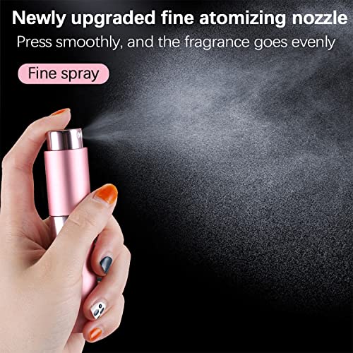 SONGQEE 8ml Travel Perfume Atomiser Refillable, Mini Refillable Perfume Bottle Aftershave Spray Bottle, Upgraded Perfume Atomizer Perfume Pod and