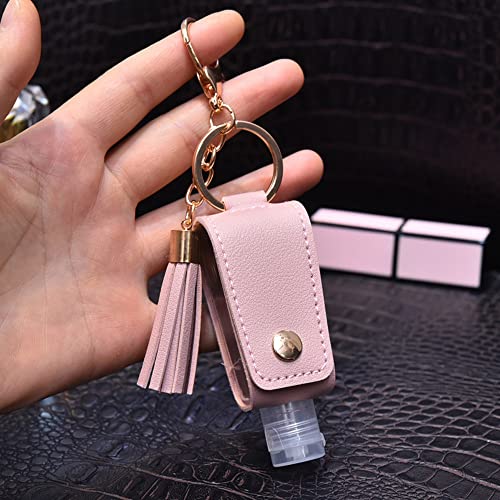 CONGGUAN 2 Pieces Squeeze Bottle 30 ml Travel Bottle Keychain Holders Refillable Sanitizer Containers for Hand Sanitizer,Travel, Outdoor Activiti