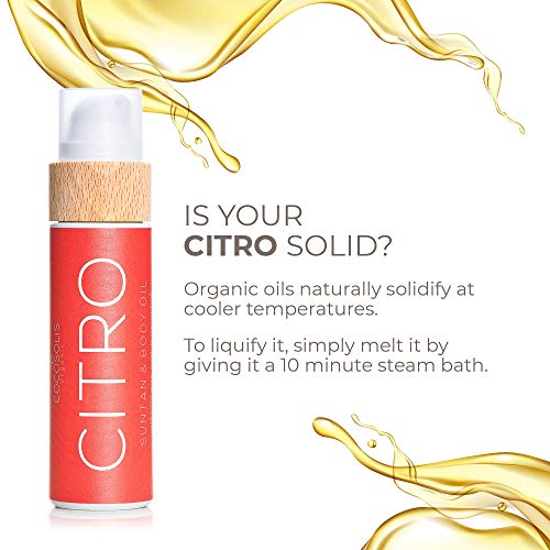 COCOSOLIS CITRO Tanning Accelerator - Organic Tanning Oil with Vitamin E & Citrus Fragrance for Quick Intense Tan - Tanning Enhancer for Rich Cho