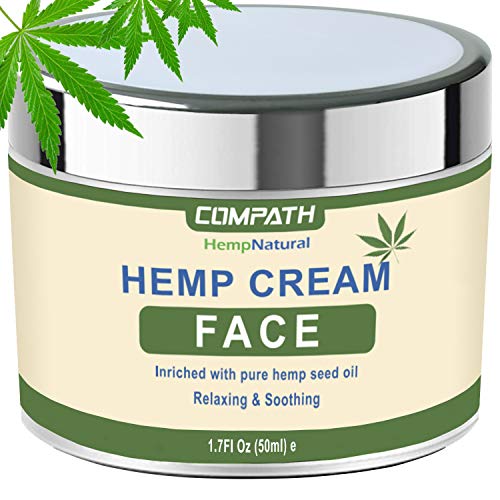 Hemp Cream | Face Cream | Anti-Aging | Anti-Wrinkle & Fine Lines Hyaluronic Acid Vitamin E Relives Tension Stress | Firming Face & Neck Moisturiz