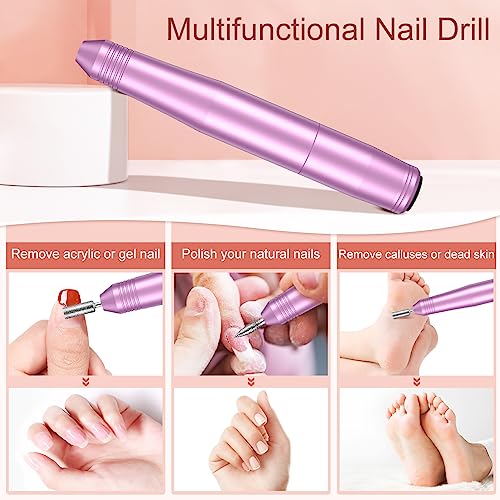 Nail Drill Machine, Electric Nail Files for Acrylic and Gel Nails, 20000RPM Electric Nail Drill for Natural Nails, Professional Nail Drill for Pe