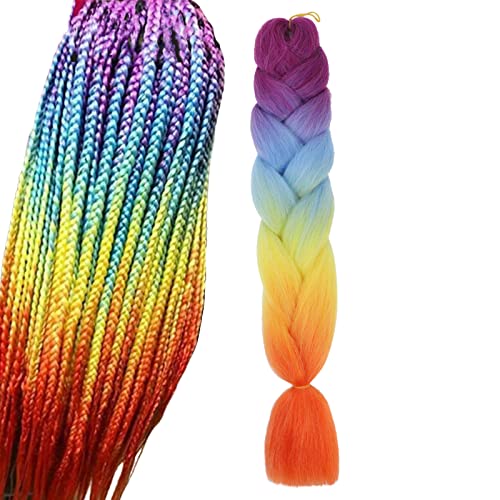 Braiding Hair Extensions Braiding Hair Fashion Synthetic Braid Hair Extensions for Women Braiding Coloured Hair for Braiding DIY Wigs Cosplay (Bl