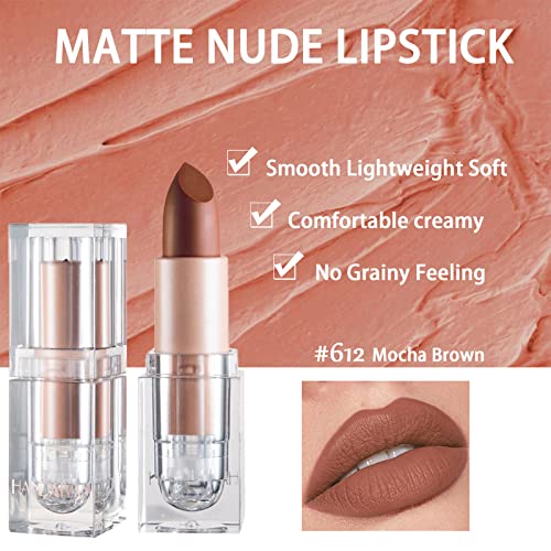 Matte Lipsticks for Women Long Lasting,Waterproof Moisturizer Pink Lipstick Non Stick Cup Velvet Lipstick,Not Fade Matte Lip Gloss,Tinted Lip Bal