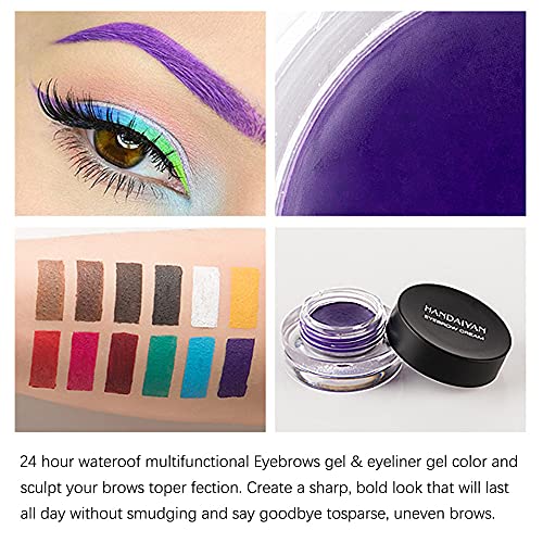 Eyebrow Cream, Waterproof Eyebrow Gel Long Lasting Brow Pomade with Brush, Natural Versatile Tinted Brow Gel Creates Natural Looking Brows for Ho