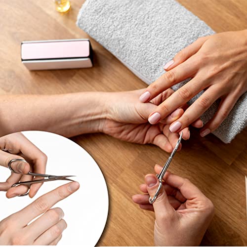 Cuticle Scissors - Stainless Steel Cuticle Curved Nail Scissors for Men Women - Precision Nail Scissors Cuticle removers - Manicure, Pedicure, Fi