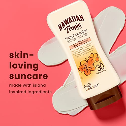 HAWAIIAN TROPIC - Satin Protection | Sun Lotion with Mango and Shea Butter SPF 30 | 180 ml