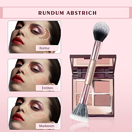 Blusher Brush Powder Brush, Bronzer Brush kabuki makeup brushes Blush Blusher Brush,Flawless Blending Of Powder Cosmetics for Foundation,Powder,H
