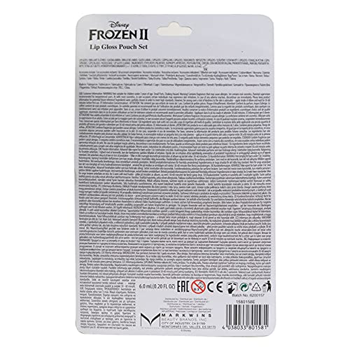 Disney Frozen Lip Gloss & Pouch Set - Makeup Set for Girls - Frozen Beauty gift pouch - Lip Gloss Kit in 4 Different Shades for Girls - Frozen To