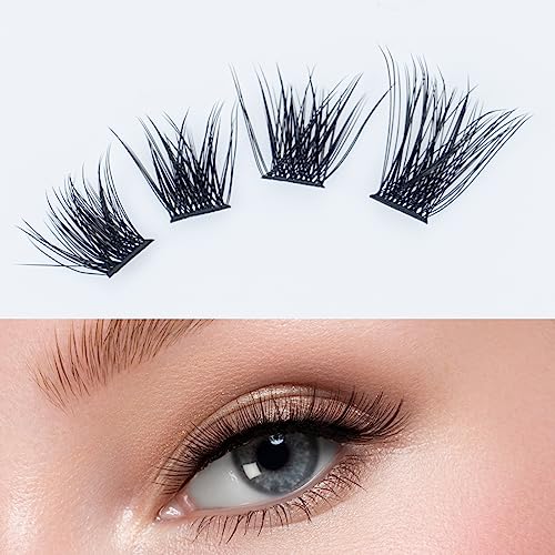 Lashes Cluster, 60 Pcs Mix Individual Lashes Cluster D Curl 10-16 mm Length, DIY Eyelash Extension Reusable Soft Natural False Lashes Fluffy Clus