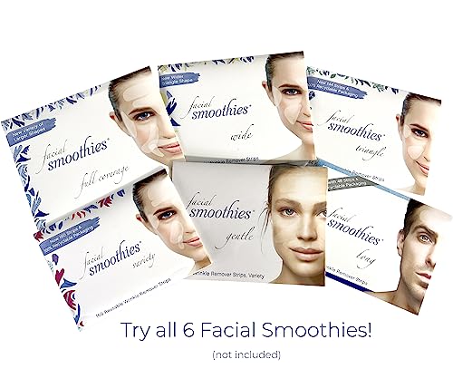 Facial Smoothies VARIETY Wrinkle Remover Strips - 160 anti-wrinkle patches in 6 shapes
