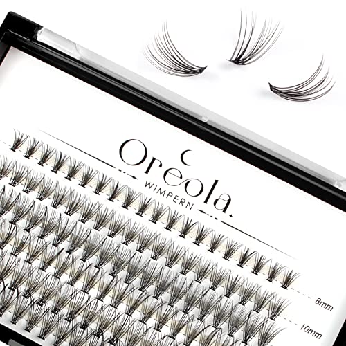 Oreola False Eyelashes Individual Natural Eyelash Individual Lashes Cluster for DIY at Home Ultra-Light Individual Cluster Lash Extensions 0.07C