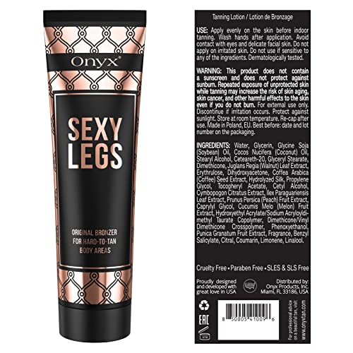 Onyx Sexy Legs Sunbed Tanning Lotion with Double Bronzer for Perfectly Tanned Legs