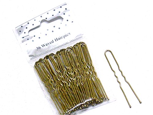 La Peach Fashions Ladies Regular Hair Styling Hair Pins Bobby Pins Kirby Grips Bun Pins Waved Hair Pins Size 50 mm (Blonde)