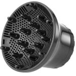 Universal Hair Diffuser, Adjustable Hair Dryer Diffuser Nozzle Suitable for 1.57in to 2.76in for Natural Curly Wavy Hair -Black