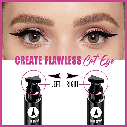 Cilrofelr Eyeliner Stamp Wingliner, 2 Easy Winged Eyeliner Stamps to Create Perfect Cat Eye, Long Lasting, Waterproof & Smudge proof Liquid Eyeli