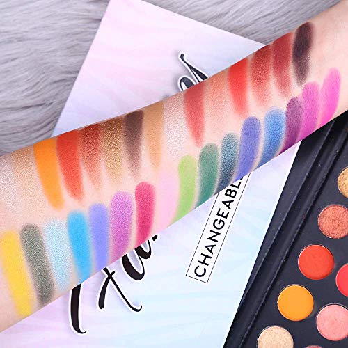 Eyeshadow Palette, Artistry Eyeshadow Makeup Palette Matte Shimmer Metallic Eye Shadows, Highly Pigmented, Blendable Eyeshadow Pallette with 40 V