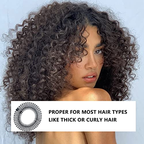 Flexi Comb Flexiband Headband, Anti Snap Black Spider Hairband Grip Circle Headbands Zig-zag Headband Stretch Hair Comb Hair Bands - Set of 3