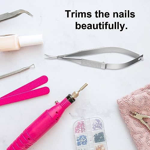 Cuticle Scissors Extra Fine Curved Nail Scissors Professional Precise Pointed Tip Grooming kit for Eyebrow Eyelash Finger Toe Nail Care