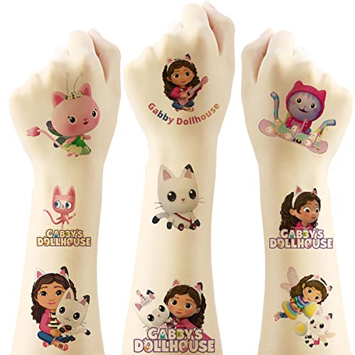 Princess Temporary Tattoo for Kids, 20 Sheets Big Children's Temporary Tattoo Body Art Tattoo Stickers,Goody Bag Stuffers Party Bag Fillers (2x2
