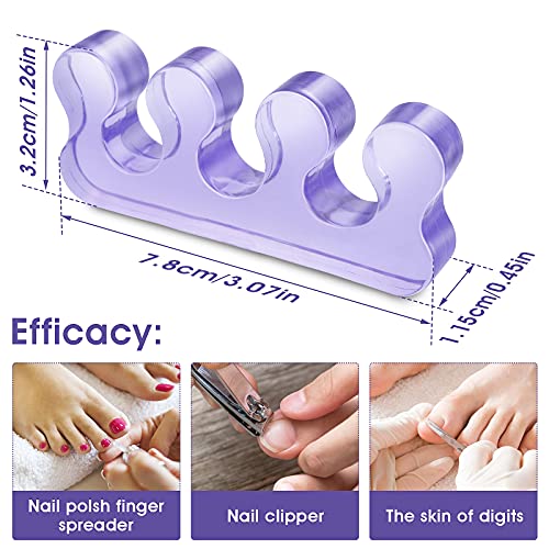 Molain 4Pcs Toe Separators Pedicure,Pedicure Toe Separators,Repeatable Washable Toenail Dividers,Toe Separators for Nail Polish Application