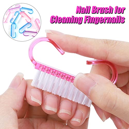 RETON 24 Pack Handle Grip Nail Brush, Fingernail Scrubbing Cleaning Brush for Toes and Nails Cleaner, Pedicure Brushes for Men and Women