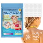 Sunscreen Dots UV Stickers, 24 Pack Waterproof Sun Stickers Sunscreen, UV Patches for Sunscreen, Body UV Detection for Adults