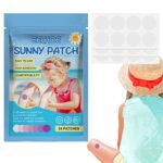 UV Stickers for Sunscreen Reapply - Waterproof 24 Pack UV Sun Stickers Sunscreen - UV Sun Stickers Sunscreen, UV Patches with UV Detection for Ad