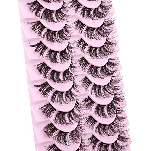 Clusters Eyelashes Russian Strip Lashes Individual DIY False Eyelashes D Curl Fluffy Fake Lashes that Look Like Extensions Wispy Natural Look Fau
