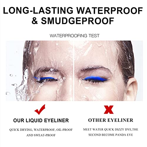 Neon Liquid Eyeliner Set, 12 Colors UV Glow Matte Eyeliner, Waterproof & Smudgeproof Long Lasting Colorful Fluorescent Body Face Paint Makeup for