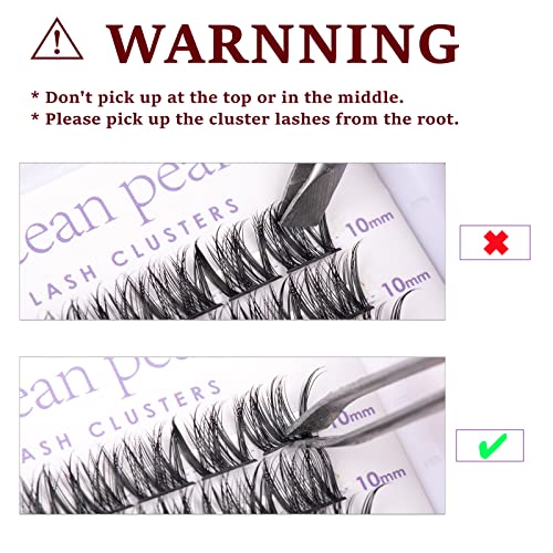 Individual Lashes 72 Cluster Lashes DIY Eyelash Extension Thin Band Wide Stem Lash Extensions Reusable Soft Natural Lightweight Easy to Apply at