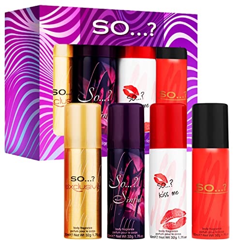 So…? Iconic Womens Mini Galore Body Mist Body Spray Fragrance Gift Set 4 x 50ml