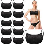60 Pieces Disposable Bras Black Disposable Bra Disposable Spa Bras Women's Disposable Sunless Spray Tan Top Underwear Brassieres for Spray Tannin