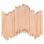 300Pcs Orange Wooden Nail Sticks Wooden Cuticle Pusher Remover Sticks Double Sided Multifunctional Wooden Nail Art Sticks Picking Tools Pedicure