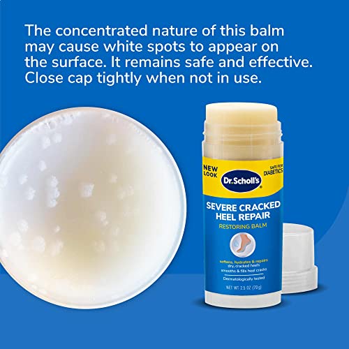 Dr. Scholl's Cracked Heel Repair Balm 2.5oz, with 25% Urea for Dry Cracked Feet, Heals and Moisturizes for Healthy Feet