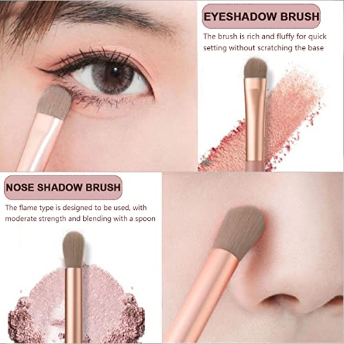 Professional Makeup Brushes Set Mini Makeup Brushes 8Pcs Portable Make up Set Premium Makeup Brushes Kits with PU Leather Bag Foundation Powder C