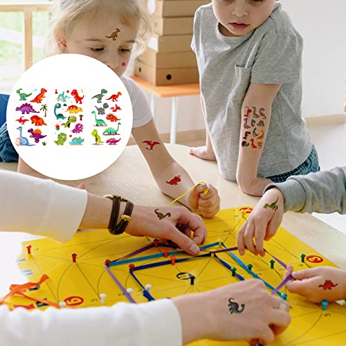 SAVITA 20 Sheets Kids Temporary Tattoos, Luminous Dinosaur Tattoo Stickers Waterproof Cartoon Fake Tattoos for Kids Toddlers Boys Dinosaur Birthd
