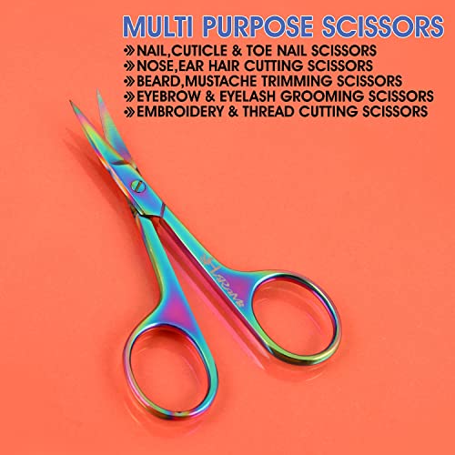 Harams Cuticle Scissors Multipurpose Little Beauty Scissors for Manicure Pedicure, Eyebrows, Eyelash, Nose, Beard, Mustache, Hair Trimming | Groo