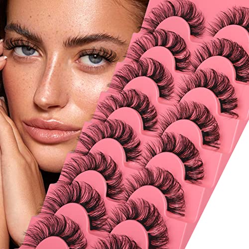 Cluster Lashes Natural Look Wispy Cat Eye Lashes Extensions Fluffy False Eyelashes Individual Lashes Strips DIY Lashes Pack Natural Lashes Cluste