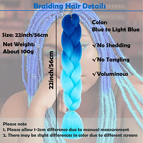 Braiding Hair Extensions Braiding Hair Fashion Synthetic Braid Hair Extensions for Women Braiding Coloured Hair for Braiding DIY Wigs Cosplay (Bl