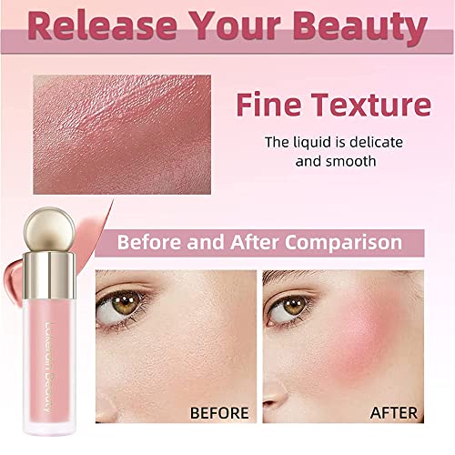 Liquid Blush - Soft Cream Liquid Blush Makeup/Lip and Cheek Blush Tint/Skin Tint Blush/Dewy Face Blush for Cheeks (#01)