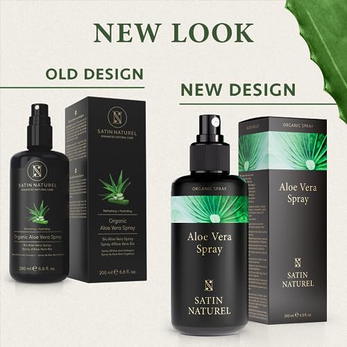 Organic Aloe Vera Face Mist - 200ml Natural Aloe Vera After Sun Spray for a Hydrating Cooling Immediate Effect - Aloe Vera Spray Moisturiser Body