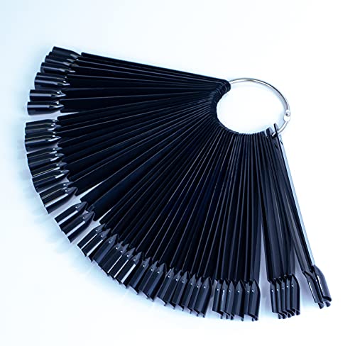 Apex® Professional 50pcs Nail Colour Display Ring, Swatch Sticks, Pop Sticks, Nail Art Palette Tip Wheel Display (Natural)