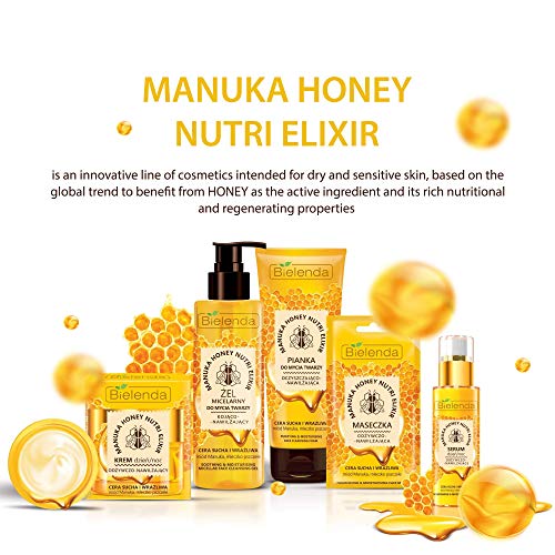 Bielenda Manuka Honey Nutri Elixir - Smooth Radiant Skin - Pores Are Tightened Imperfections Reduced - Manuka Honey Nourishing And Moisturizing F