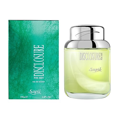 Sapil Disclosure for Men – long Lasting, Feel-good scent for every day – citrus, woody, musky scent – EDT spray fragrance – 3.4 Oz (100 ml).